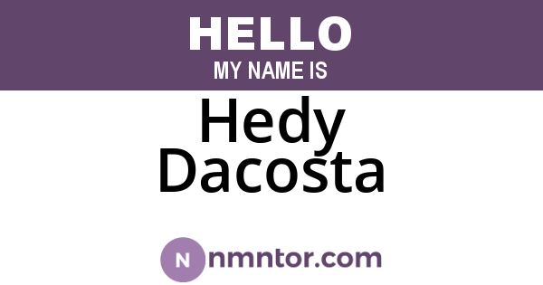 Hedy Dacosta