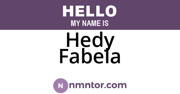 Hedy Fabela