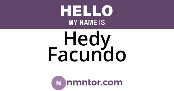 Hedy Facundo
