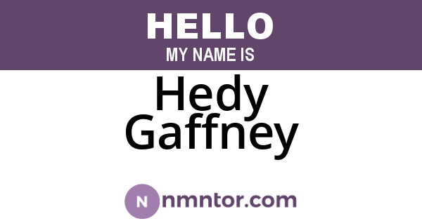 Hedy Gaffney