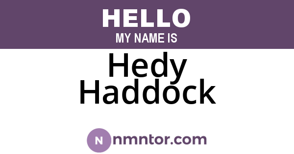 Hedy Haddock