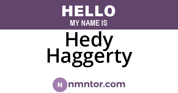 Hedy Haggerty