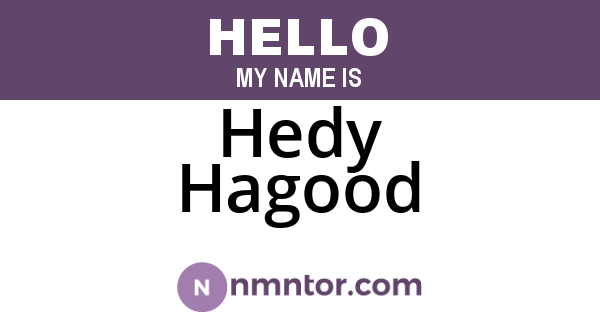 Hedy Hagood