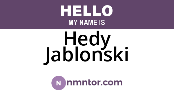 Hedy Jablonski