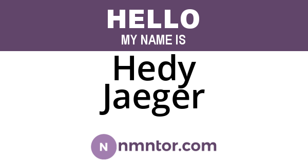 Hedy Jaeger