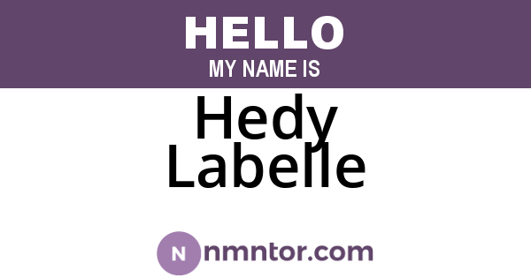 Hedy Labelle