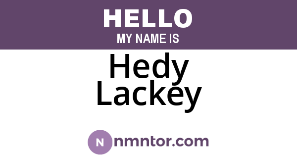 Hedy Lackey