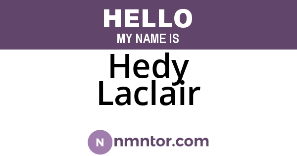 Hedy Laclair