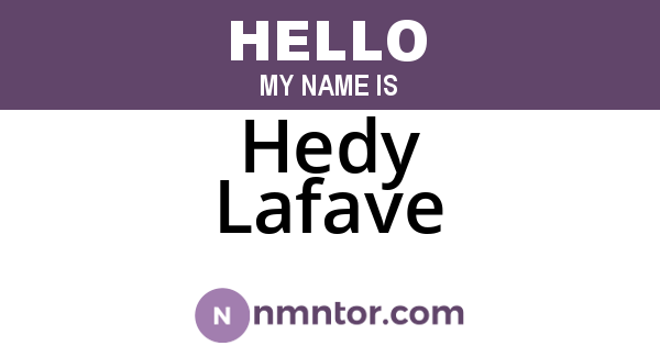 Hedy Lafave