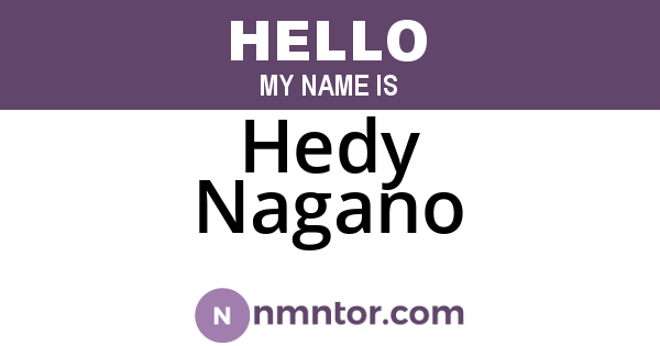 Hedy Nagano