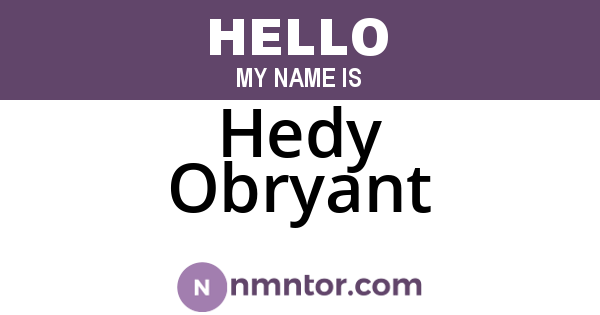 Hedy Obryant