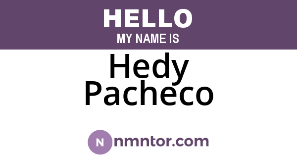 Hedy Pacheco