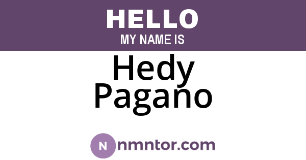 Hedy Pagano