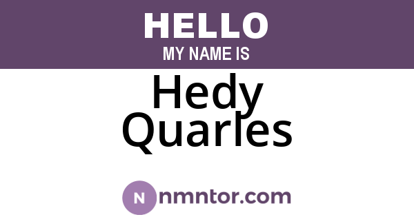 Hedy Quarles