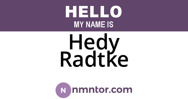 Hedy Radtke