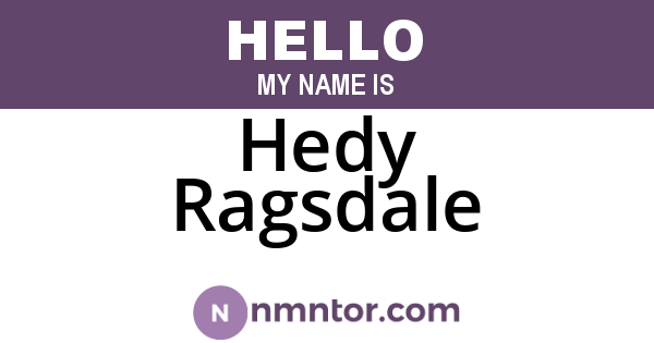 Hedy Ragsdale