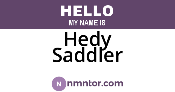 Hedy Saddler