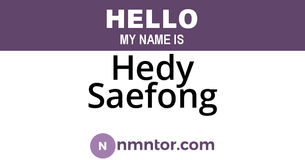Hedy Saefong