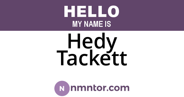 Hedy Tackett