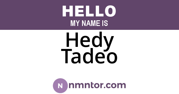 Hedy Tadeo