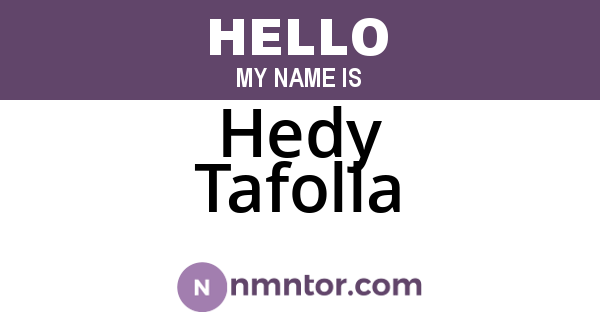 Hedy Tafolla