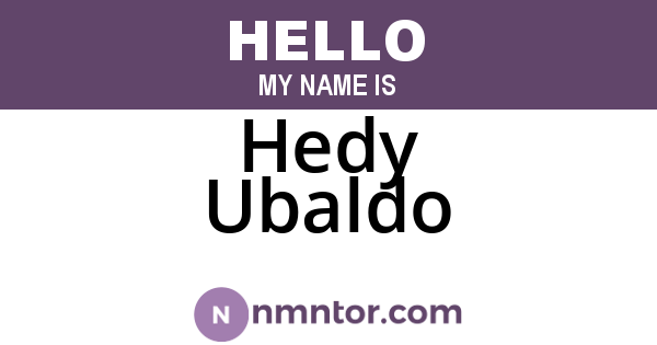 Hedy Ubaldo