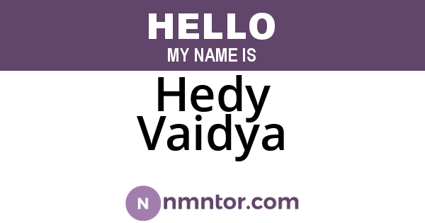 Hedy Vaidya