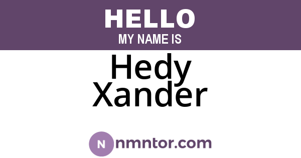 Hedy Xander