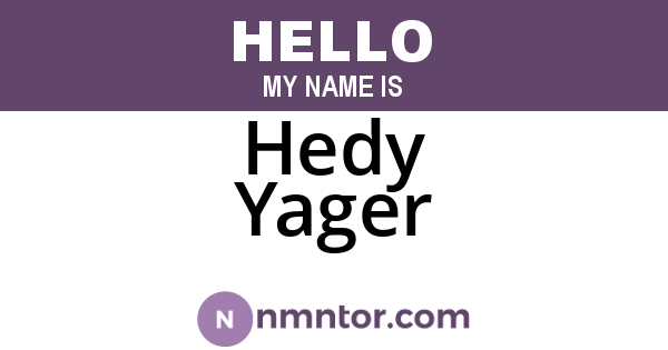 Hedy Yager