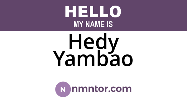 Hedy Yambao