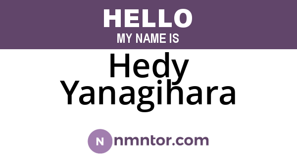 Hedy Yanagihara