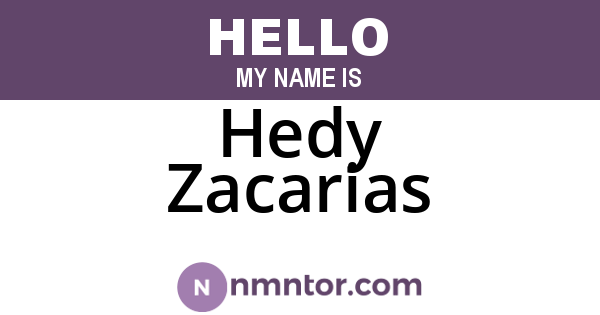 Hedy Zacarias