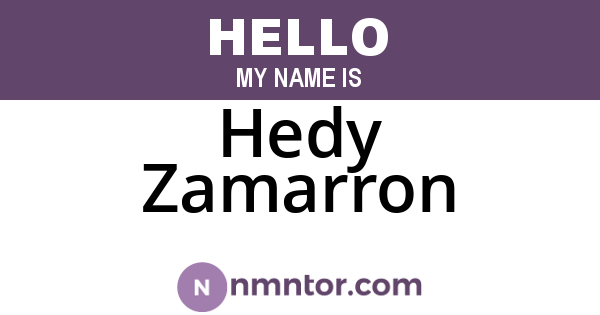Hedy Zamarron