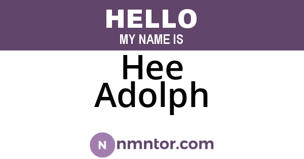 Hee Adolph
