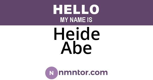 Heide Abe