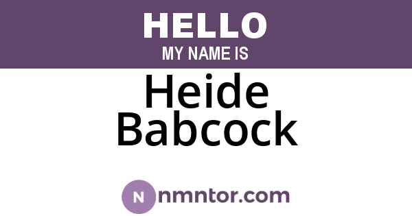 Heide Babcock