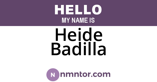 Heide Badilla
