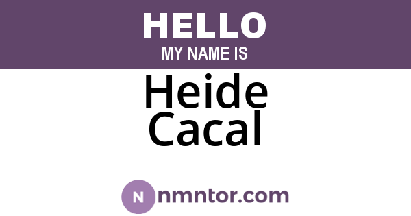 Heide Cacal