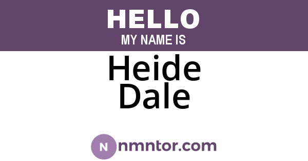 Heide Dale