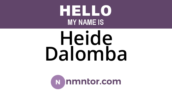 Heide Dalomba