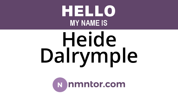 Heide Dalrymple