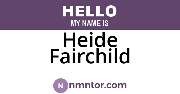 Heide Fairchild