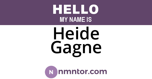 Heide Gagne