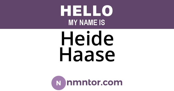 Heide Haase