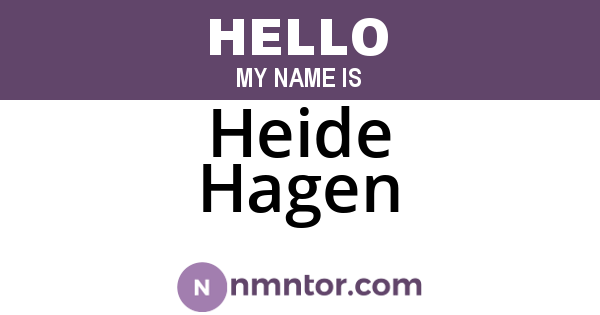 Heide Hagen