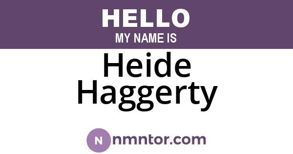 Heide Haggerty