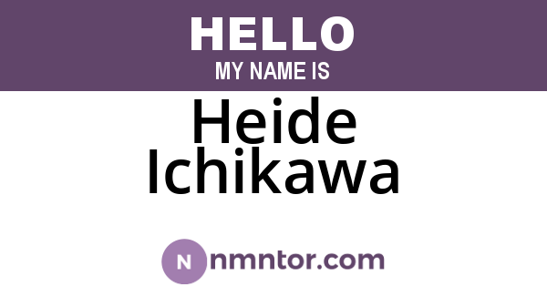 Heide Ichikawa