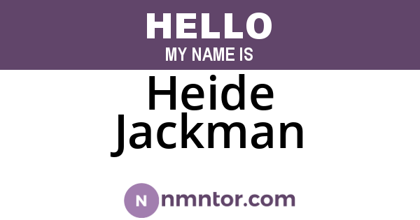 Heide Jackman