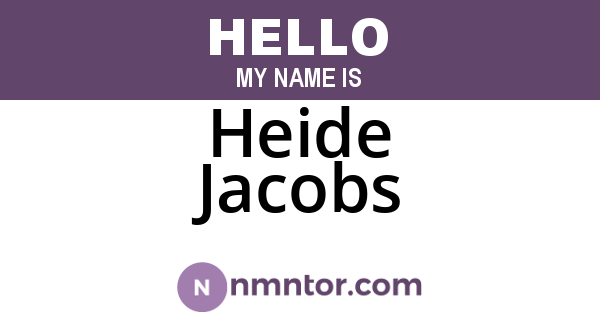 Heide Jacobs