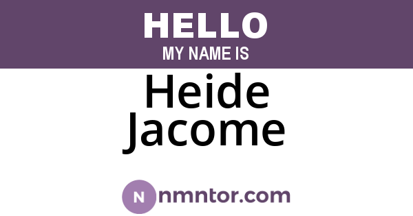 Heide Jacome